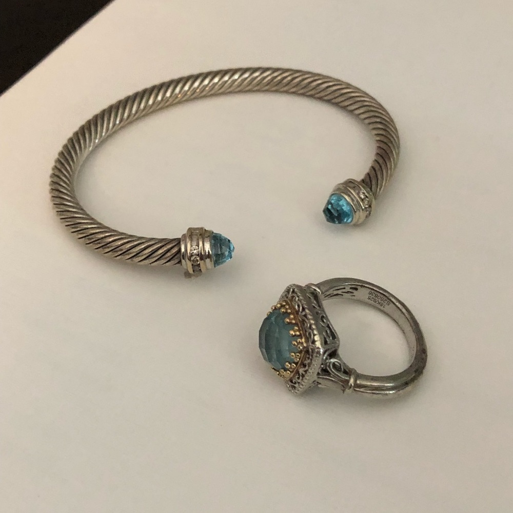 David Yurman, Cable Classics, 5mm Blue Topaz.